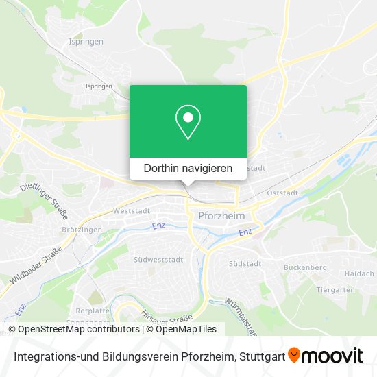 Integrations-und Bildungsverein Pforzheim Karte