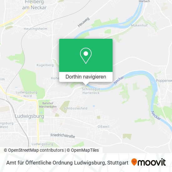 Amt für Öffentliche Ordnung Ludwigsburg Karte