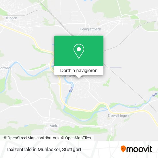 Taxizentrale in Mühlacker Karte