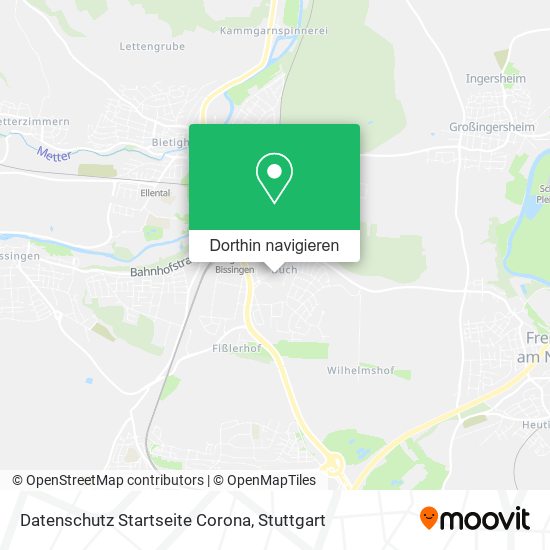 Datenschutz Startseite Corona Karte