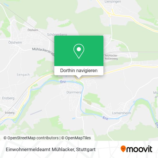Einwohnermeldeamt Mühlacker Karte