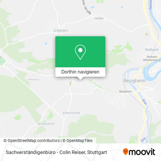 Sachverständigenbüro - Colin Reiser Karte