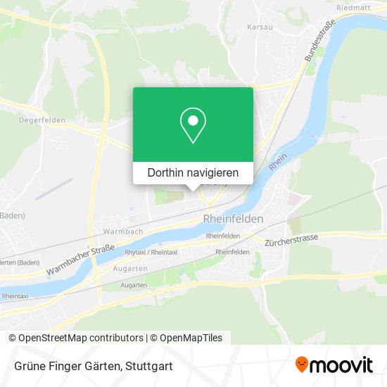 Grüne Finger Gärten Karte