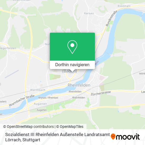 Sozialdienst III Rheinfelden Außenstelle Landratsamt Lörrach Karte