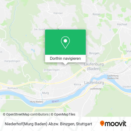 Niederhof(Murg Baden) Abzw. Binzgen Karte