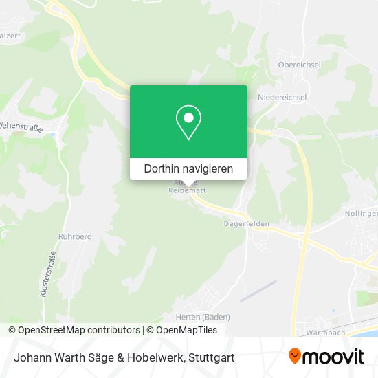 Johann Warth Säge & Hobelwerk Karte