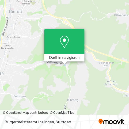 Bürgermeisteramt Inzlingen Karte