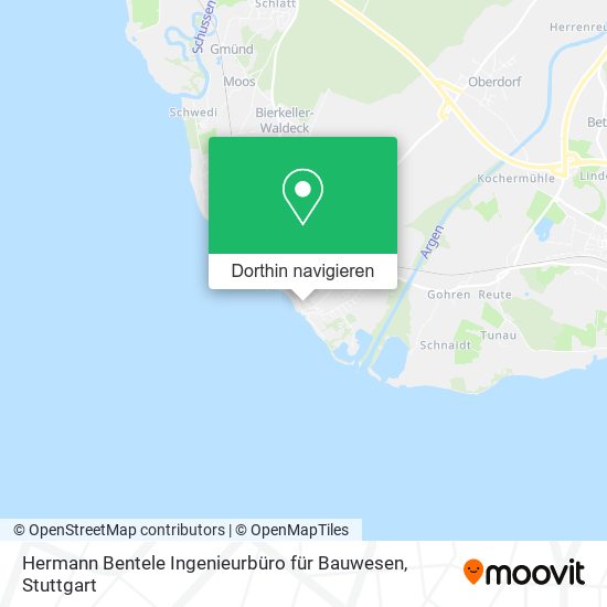 Hermann Bentele Ingenieurbüro für Bauwesen Karte
