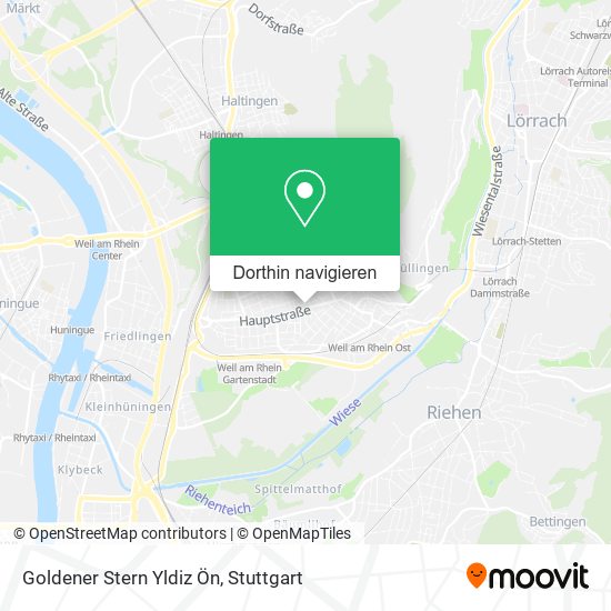 Goldener Stern Yldiz Ön Karte