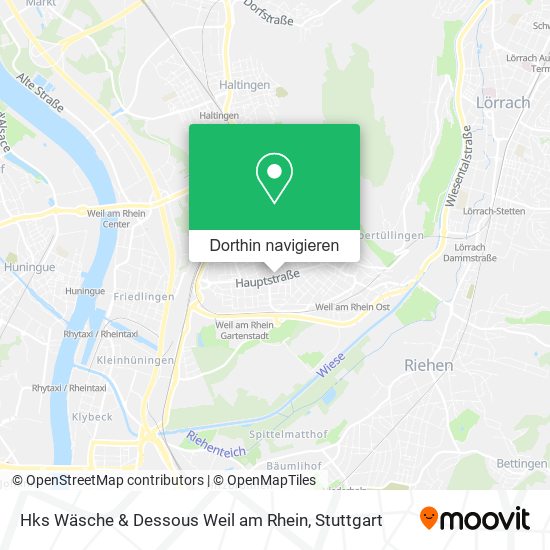 Hks Wäsche & Dessous Weil am Rhein Karte