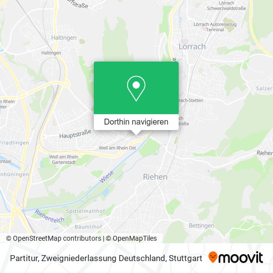 Partitur, Zweigniederlassung Deutschland Karte