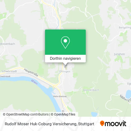 Rudolf Moser Huk-Coburg Versicherung Karte