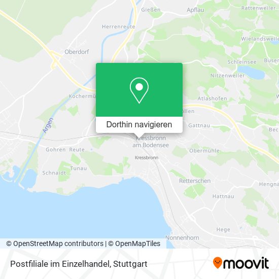 Postfiliale im Einzelhandel Karte