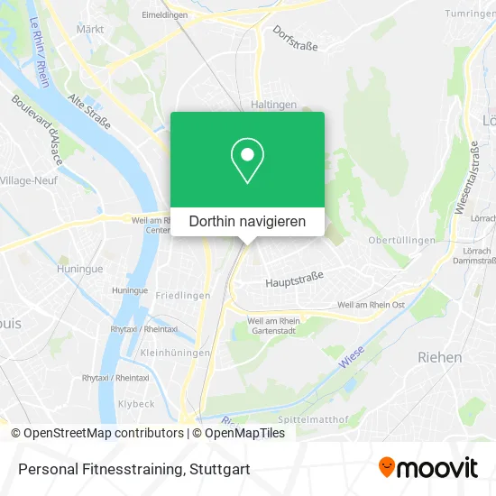 Personal Fitnesstraining Karte