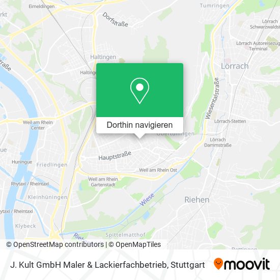 J. Kult GmbH Maler & Lackierfachbetrieb Karte