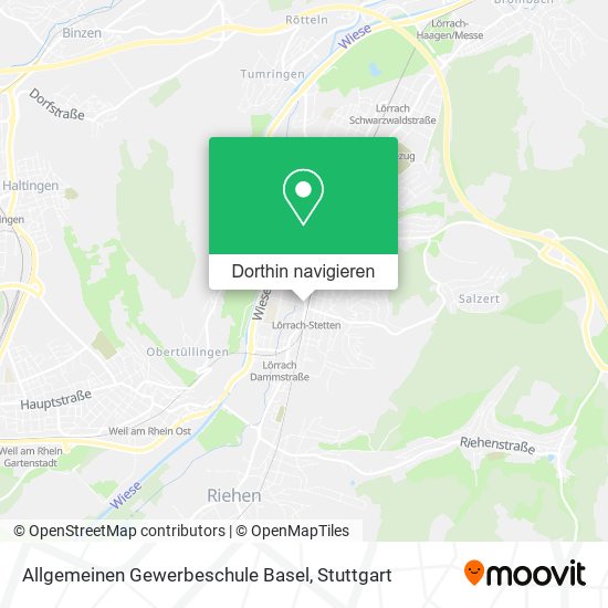 Allgemeinen Gewerbeschule Basel Karte