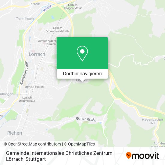Gemeinde Internationales Christliches Zentrum Lörrach Karte