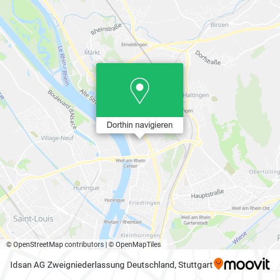 Idsan AG Zweigniederlassung Deutschland Karte