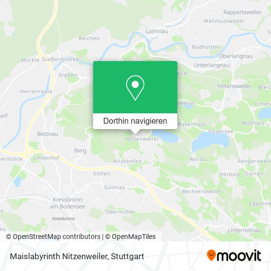 Maislabyrinth Nitzenweiler Karte