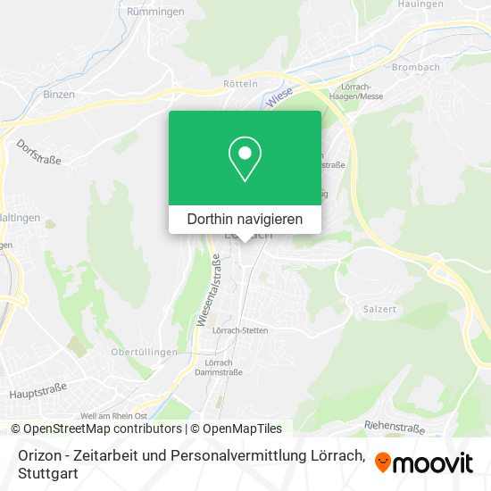 Orizon - Zeitarbeit und Personalvermittlung Lörrach Karte