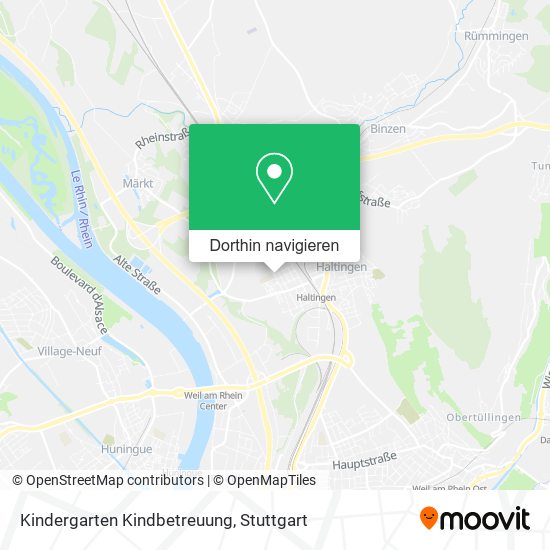 Kindergarten Kindbetreuung Karte