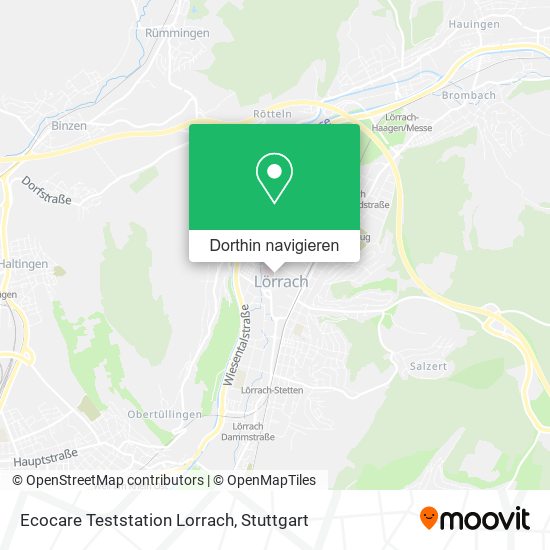 Ecocare Teststation Lorrach Karte