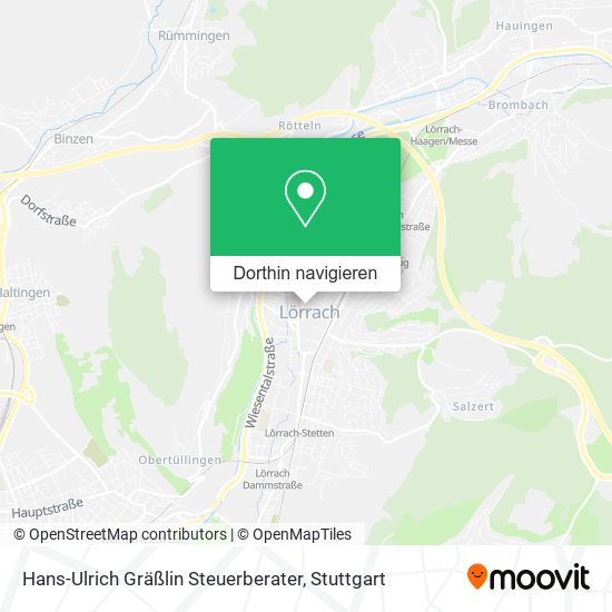 Hans-Ulrich Gräßlin Steuerberater Karte