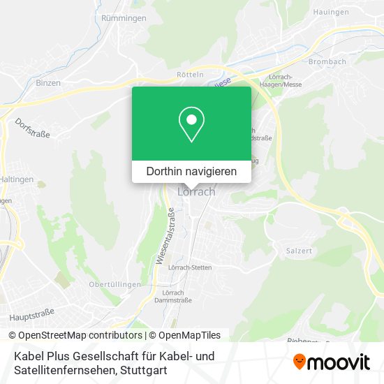 Kabel Plus Gesellschaft für Kabel- und Satellitenfernsehen Karte