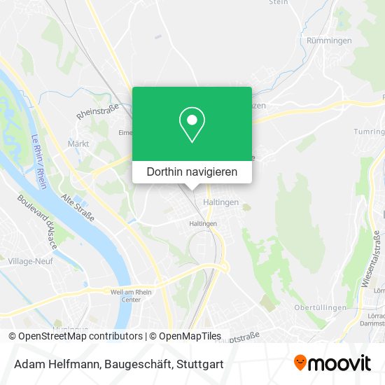 Adam Helfmann, Baugeschäft Karte