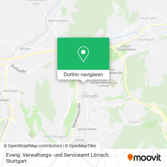 Evang. Verwaltungs- und Serviceamt Lörrach Karte