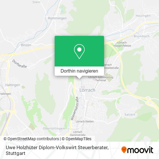 Uwe Holzhüter Diplom-Volkswirt Steuerberater Karte