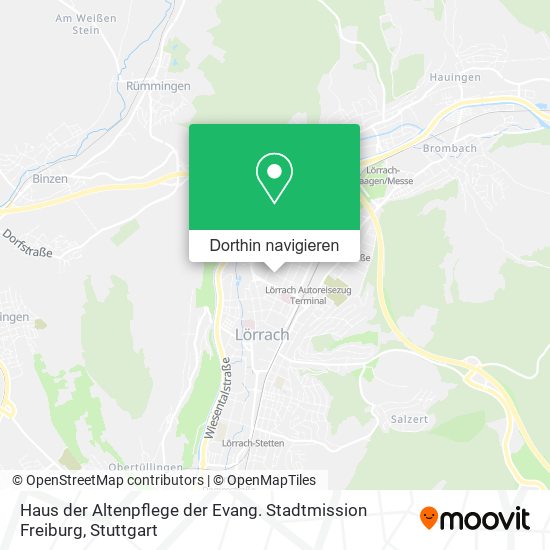 Haus der Altenpflege der Evang. Stadtmission Freiburg Karte
