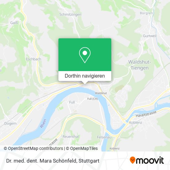Dr. med. dent. Mara Schönfeld Karte