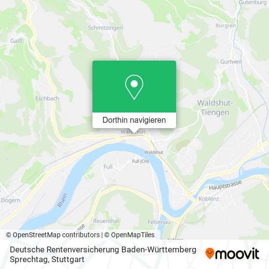 Deutsche Rentenversicherung Baden-Württemberg Sprechtag Karte