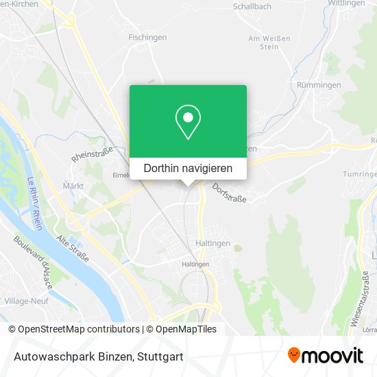 Autowaschpark Binzen Karte