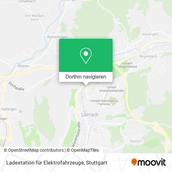 Ladestation für Elektrofahrzeuge Karte