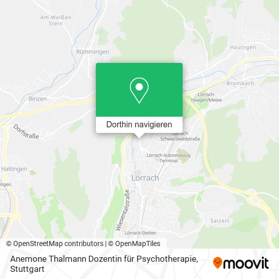 Anemone Thalmann Dozentin für Psychotherapie Karte