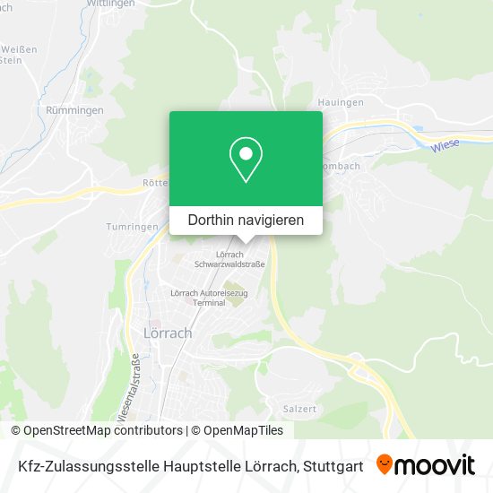 Kfz-Zulassungsstelle Hauptstelle Lörrach Karte