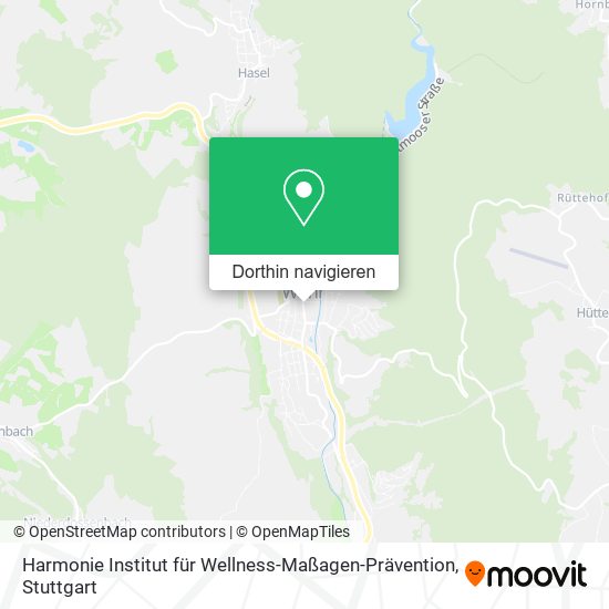 Harmonie Institut für Wellness-Maßagen-Prävention Karte