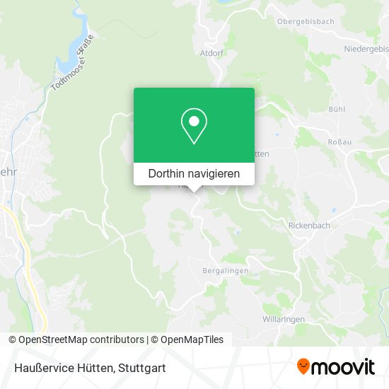 Haußervice Hütten Karte
