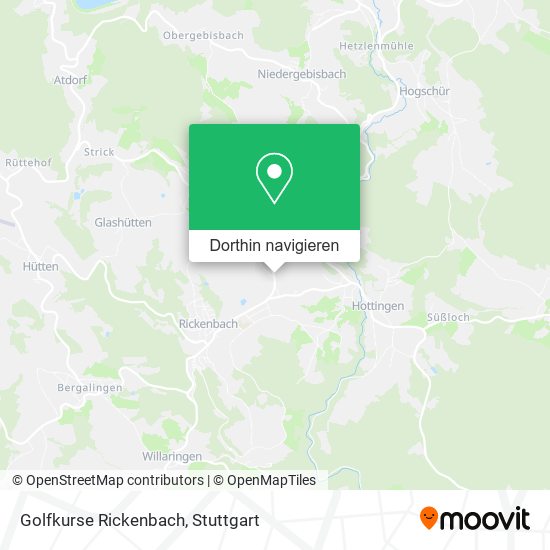 Golfkurse Rickenbach Karte