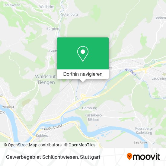 Gewerbegebiet Schlüchtwiesen Karte