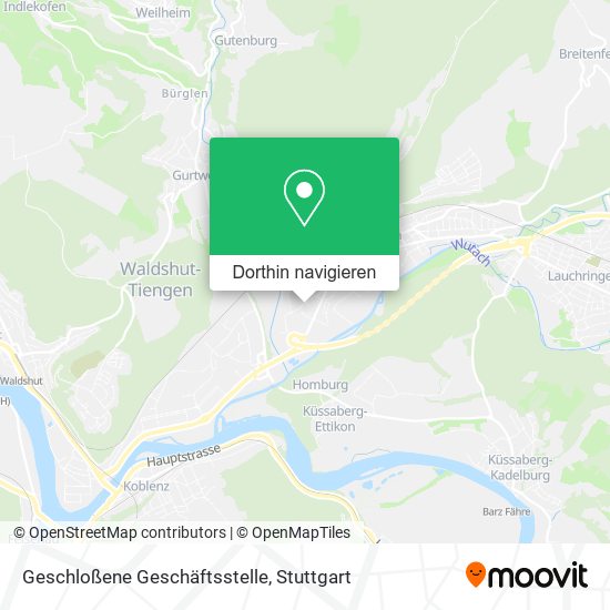 Geschloßene Geschäftsstelle Karte