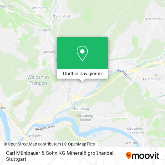 Carl Mühlbauer & Sohn KG Mineralölgroßhandel Karte