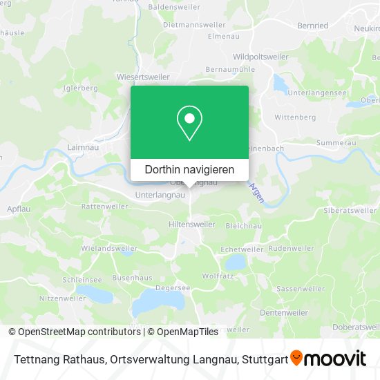 Tettnang Rathaus, Ortsverwaltung Langnau Karte