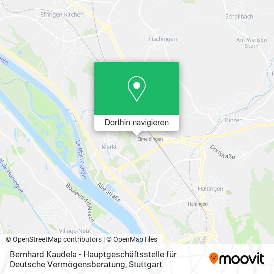 Bernhard Kaudela - Hauptgeschäftsstelle für Deutsche Vermögensberatung Karte
