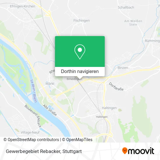 Gewerbegebiet Rebacker Karte