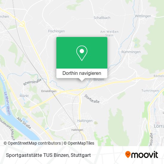 Sportgaststätte TUS Binzen Karte