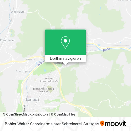 Böhler Walter Schreinermeister Schreinerei Karte