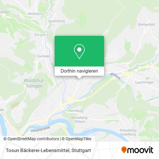 Tosun Bäckerei-Lebensmittel Karte
